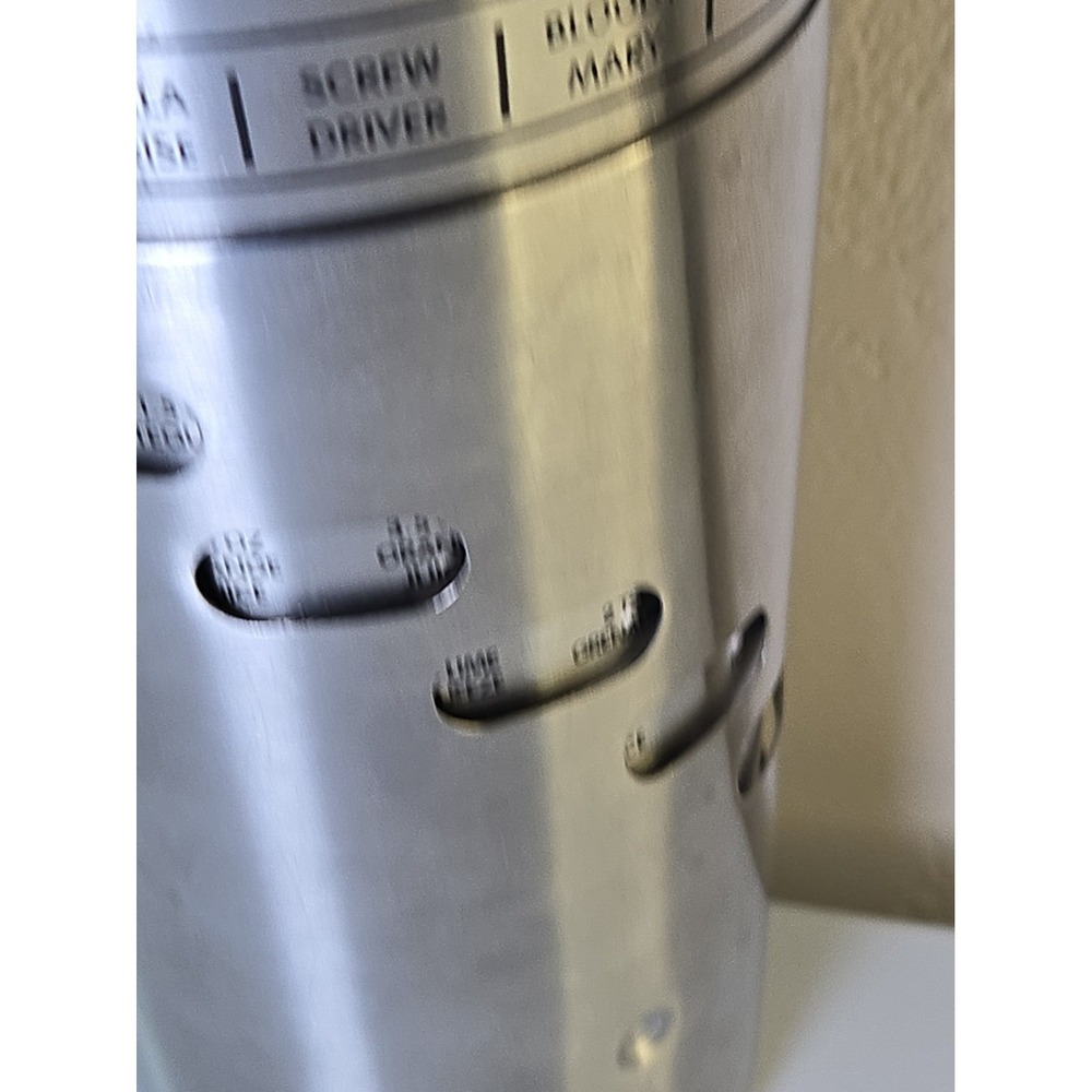 Oggi Dial A Drink Cocktail Shaker Stainless Steel Recipe 34oz Rotating Sleeve - Picture 3 of 10